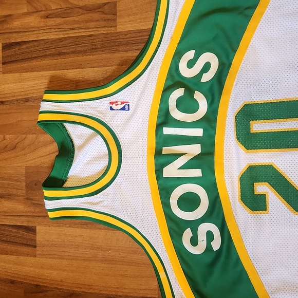 Gary Payton Seattle SuperSonics Mitchell & Ness Swingman Basketball Jersey #20 - Picture 4 of 12